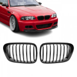 Priekinės grotelės, juodos blizgios, skirtos BMW E46 coupe / convertible (99-03)