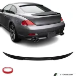 M4-style Spoileris ant Bagažinės dangčio skirtas BMW E63 Coupe (03-07) PRELCI, juodas blizgus
