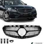 Diamond Priekinės Grotelės skirtos Mercedes W212 / S212 facelift (13-16), juodos + chromuotos