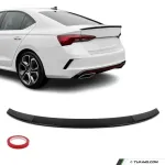 V-style Spoileris ant Bagažinės skirtas Skoda Octavia MK4 (20-), juodas blizgus
