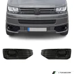Prie&scaron;rūkinių Apdailos Grotelės / Dangteliai, komplektas tinkantis VW T5.1 (09-14) su Sportline pažeminimu, juodos blizgios