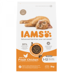 IAMS sausas maistas kačiukams su vi&scaron;tiena, 3 kg