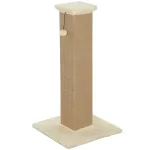 Draskyklė 81 cm su džiuto stulpu, pliu&scaron;u ir kabančiu kamuoliuku, katėms iki 5 kg, smėlio spalvos