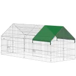 Lauko aptvaras triu&scaron;iams 180x75x75 cm, su stogeliu ir 2 užsklendžiamomis durelėmis, žalias