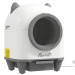 Savaime i&scaron;sivalantis kačių tualetas 80 l, valdomas programėle, katėms 1&ndash;5 kg, baltas