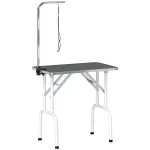 Kirpimo stalas &scaron;unims 81x48,5x80 cm, sulankstomas, su laikikliu ir kilpa, neslystantis, iki 20 kg, juodas
