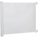 Apsauginė užtvara laiptams ir durims, i&scaron;traukiama, iki 115 cm, 82,5 cm auk&scaron;čio, balta