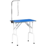 Kirpimo stalas &scaron;unims 81x48,5x80 cm, sulankstomas, su reguliuojamu laikikliu ir kilpa, iki 20 kg, mėlynas