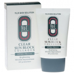 Yu.R Skin Solution - Clear Sun Block Collagen SPF50+ PA++++, veido kremas su SPF ir kolagenu, 50 ml