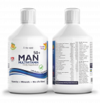 Swedish Nutra - Man 50+, skysti vitaminai vyrams po 50 metų energijai, imuninei sistemai ir bendrai savijautai, 500 ml