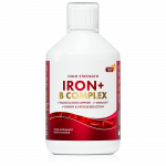 Swedish Nutra - Iron + B Complex, skystas geležies papildas su vitaminu C ir B kompleksu, 500 ml