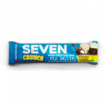 7 Nutrition SEVEN Crunch Protein Bar 77g : Kiekis - 12 vnt (1 dėžutė), Skonis - Trigubo &scaron;okolado