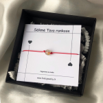 Sėkmės apyrankė su citrinu (raudona)