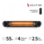 Infraraudonųjų spindulių &scaron;ildytuvas Heatum CORE H2500R Black