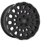 R16x6.5J 5X160 ET60 CB-65.1 Matt Black Lip Polished