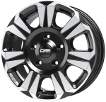R16x6.5J 6X130 ET62 CB-84.1 Diamond Black Gloss