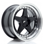 JR Wheels JR6 18x10,5 ET0-25 5H BLANK Gloss Black w/ Machined Lip Alloy Wheel