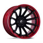 R22x10J 6X135 ET-18 CB-87.1 Matte Black With Candy Red Lip