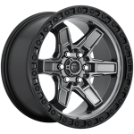 R17x9J 5X127 ET-12 CB-71.6 Matte Gun Metal Black Bead Ring