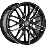 R17x7J 5X114.3 ET45 CB-73.1 Gloss Black Full Polished