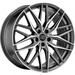 R21x9.5J 5X112 ET22 CB-66.6 Matt Gun Metal Full Polished (Mgmfp)