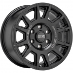R17x8J 5X127 ET0 CB-71.6 Matt Black + Dark Lettering