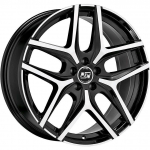 R19x8J 5X112 ET45 CB-73.1 Gloss Black Full Polished