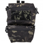 Wosport PC galinės plok&scaron;tės dviguba ki&scaron;enė V5 taktinio liemenės gale - MultiCam juoda