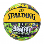 SPALDING GRAFFITI&trade; Green/Yellow Krep&scaron;inio kamuolys, 5 dydis
