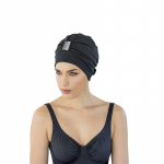 FASHY Exclusive Black Plaukimo kepurė su spaustuku