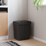 Dviguba &scaron;iuk&scaron;liadėžė antracito spalvos 2x25l