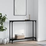 vidaXL Konsolinis staliukas, juodas, 100x22,5x75cm, apdirbta mediena
