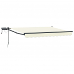 Rankinė i&scaron;traukiama markizė su LED Kreminė 35 x 25 m
