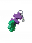 Plus Plus HEXEL DUO raktų pakabukas violetinė žalio obuolio