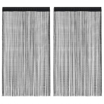 Virvelinės užuolaidos 2vnt 140x250cm juodos spalvos