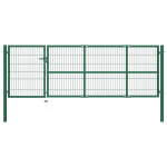 Sodo tvoros vartai su stulpais 350x100 cm plienas žali