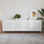 Spintelės durelės 4vnt baltos 615x594cm pu&scaron;is