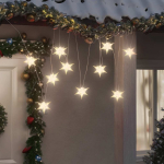 Kalėdinis &scaron;viestuvas baltos spalvos 10cm 10 LED lempučių