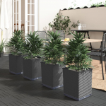 Loveliai 4vnt juodos spalvos 30x30x37cm polipropilenas