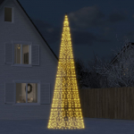 LED Kalėdų eglutė 1534 LED &scaron;iltai balta 500 cm