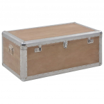 Daiktadėžė ruda 91x52x40 cm eglės medienos masyvas