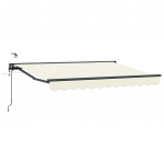 Elektrinė i&scaron;traukiama pavėsinė Kremo ir antracito 3 x 25 m