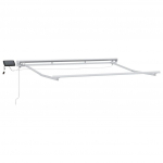 Rankinis markizės rėmas su LED Baltas 35 x 2 m Aliuminis