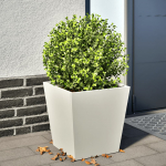 Sodo lovelis baltos spalvos 40x40x40cm plienas