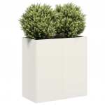 Lovelis baltos spalvos 80x40x80cm &scaron;altai valcuotas plienas
