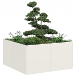 Lovelis baltos spalvos 80x80x40cm &scaron;altai valcuotas plienas