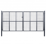 Tinkliniai sodo vartai cinkuotas plienas 400x200cm pilki