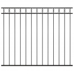 vidaXL Tvoros segmentas, juodos spalvos, 1,7x1,5m, plienas