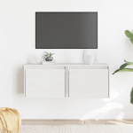 vidaXL Sieninės spintelės, 2vnt., baltos, 45x30x35cm, pu&scaron;ies masyvas