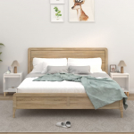vidaXL Naktinės spintelės, 2vnt., baltos, 40x35x50cm, blizgios